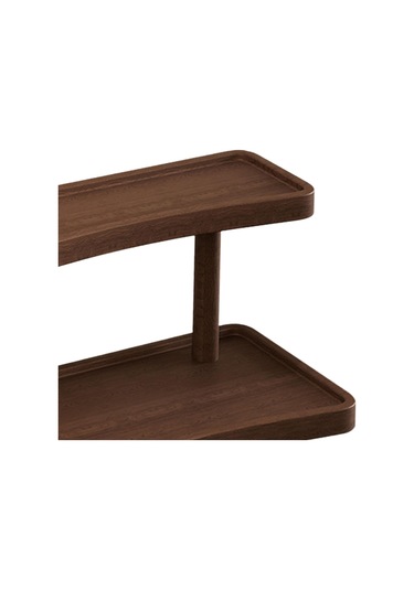 Homyl Ahşap Yükseltici Sergileme Rafı Düzenleyici 2 Katmanlı Kahverengi