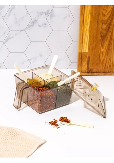 Muscari Home Bölmeli Baharat Ve Baharatlar Düzenleyici 233092284 Gri