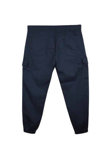 Kargo Cepli Büyük Beden Likralı Jogger Pantolon Lacivert