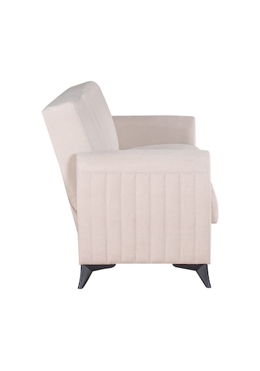 Kilim Mobilya Linda Üç Kişilik Kanepe Yüksek Ayaklı Krem