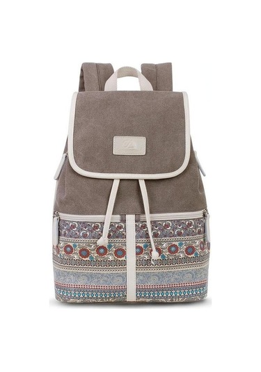 Ganzhoushop Sırt Sırt Kanvas Kadın Kadın İşlevli Çok Çantası Çantası Çanta Black Jb Siyah