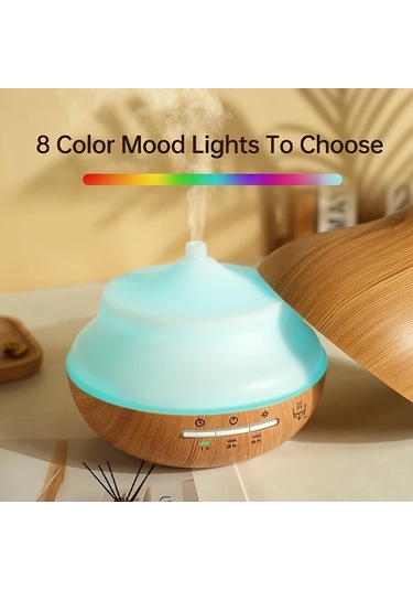 Motion003 Ahşap Tahıl Rengi Esansiyel Yağ Uyumluluğu Otomatik Kapanan Usb Aromaterapi Difü