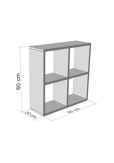 Kenzlife Kitaplık Gülbin 060 060 20 Crd Duvar Rafı