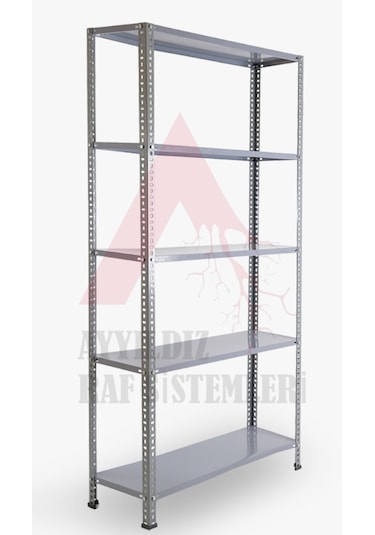 43x93 5 Katlı Çelik Raf & Depo Rafı & Ardiye Rafı & İstif Rafı