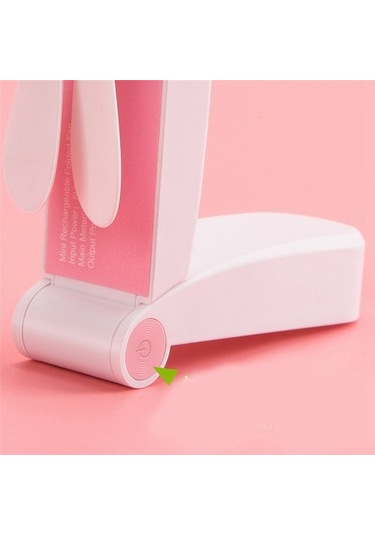 Mini Fan Usb Taşınabilir Katlanır Cep Fanı 6829 Pembe