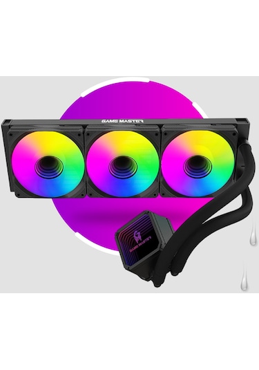 Game Master 3 Fanlı Argb 360MM Watercooler Siyah Sıvı Soğutma