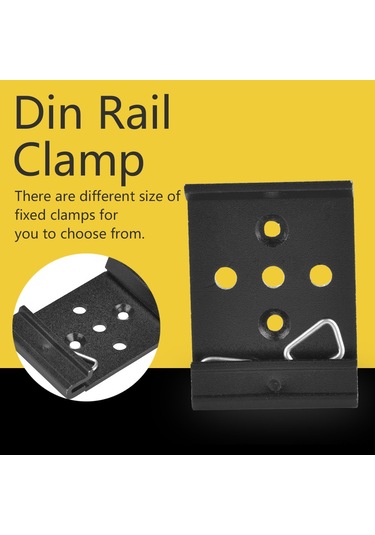 Geeroyoo 35mm Din Ray Sabit Klampsı - 5 Delikli Pürüzlü Siyah Alüminyum Konstrüksiyonlu Dayanıklı Tutucu Diğer