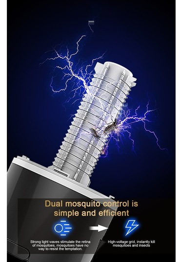 Usb Otomatik Elektrik Çarpması Sivrisinek Tuzağı Siyah