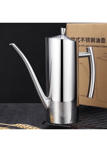 Paslanmaz Çelik Yağdanlık Mutfak Yağ Tankı Pot Sos Sirke Damlama