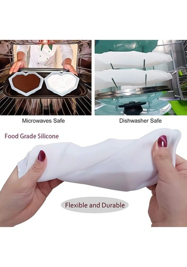 Pinyata Büyük Kristal Kalp Şekilli Pasta Kek Çikolata Kalıbı Geometrik Kalıp Goldcakes