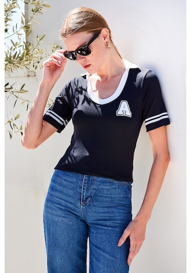 Bigdart 4320 Polo Yaka Basic Triko Bluz - Siyah 001