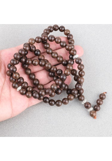 Yılan Ağacı 99luk Küre Kesim 8mm Namaz Tesbihi Kahverengi
