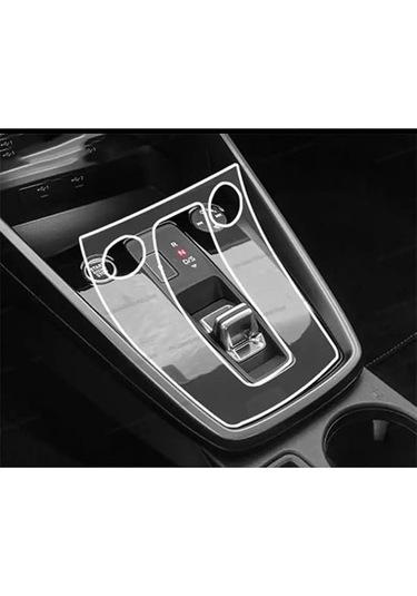 Audi A3 Piano Black 2021-2023 Vites Etrafı Konsol Tpu Koruyucu