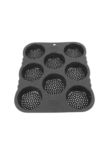 Shineyee Yemek Dereceli Silikon Hamburger Ekmek Kalıbı, 8 Lü, Isı Dağıtımı İyi, Kaymaz, Fırın Uyumlu, Temizliği Kolay Diğer