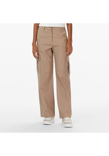 Nautica Kadın Bej Straight Fit Pantolon Düz 57p473t Bej