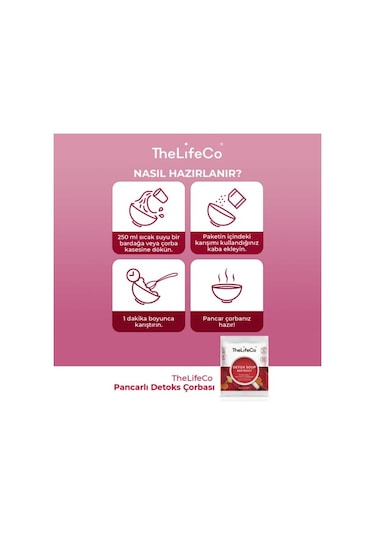 TheLifeCo Beetroot - Kırmızı Pancar Çorbası 4 x 23 G