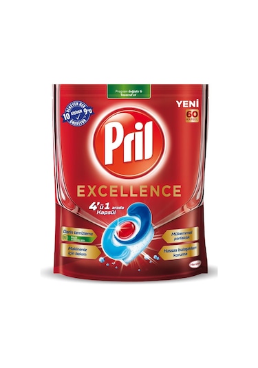 Pril Excellence 4'ü 1 Arada 60'lı Kapsul 2507