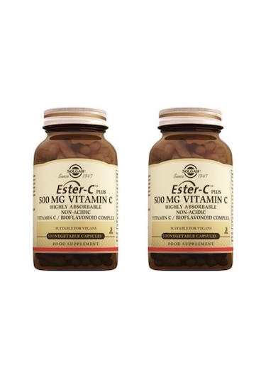 Solgar Ester-C Plus 500 MG 100 Kapsül 2'Li