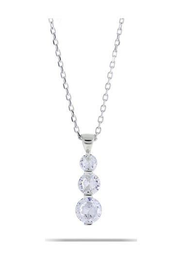 Tria Pırlanta Model Rodyumlu Gümüş Kolye 7282 510027603