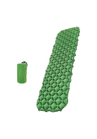 Wondernest Zeytin Yeşili Yatak Üstü Uyku Ultra Tpu Su Şişme Sırt Pedi Matı Katlanabilir Hafif Gm-am00 Su Geçirmez Çantalı Altın