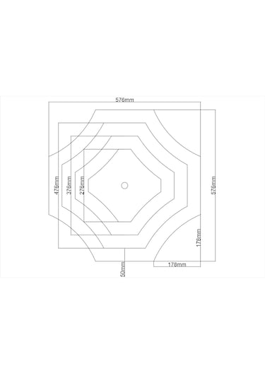 Motifpiyer Lamba Tavan Göbeği-duz4k-model-4gen-iç-egri-56cm-2adet Beyaz