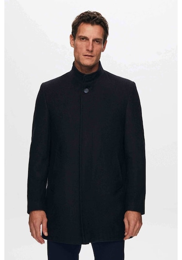 Ds Damat Regular Fit Lacivert Hakim Yaka Kaşe Kaban 5HF08ORT10002 Lacivert Ds Damat Regular Fit Lacivert Hakim Yaka Kaşe Kaban 5HF08ORT10002 Lacivert