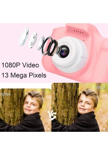 River World Pembe Renkte Fotoğraf Makinesi Mini Boy