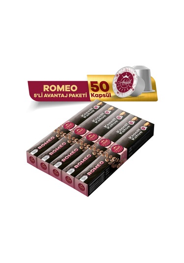 Anisah Romeo Kapsül Kahve Nespresso Uyumlu 5 x 10'lu