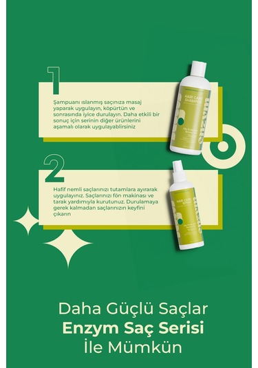 Enzym Cosmetics Yağlı Saç Derisi Ve Yağlı Saçlara Özel Yağlanma Karşıtı Saç Bakım Spreyi 200 ML + Şampuan 400 ML