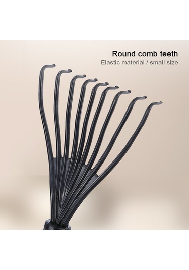 Vkemall Plastik Saç Fırçası Temizleyici - Taşınabilir Saç Teli Temizleme Aleti - Siyah