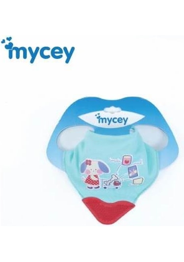 Mycey Diş Kaşıyıcılı Fular Önlük - Köpek Sepeti Mavi