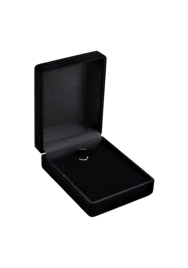 Kadife Siyah Hediye Kolye Kutusu Tkt06 Siyah