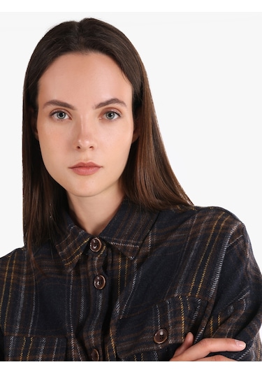 Colins Regular Fit Lacivert Kadın Uzun Kol Gömlek Cl1065854 Lacivert