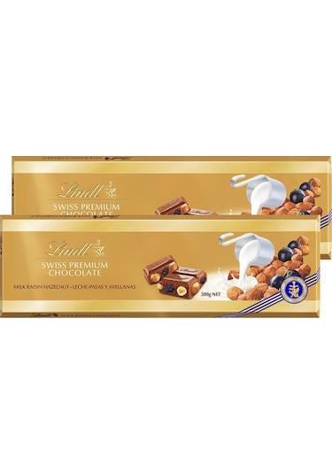 Lindt Milk Raisin Hazelnut Gold 2 x 300 G
