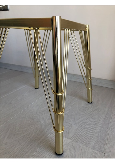 Metal, 40 Cm Gold Kaplama Sandalye Ayağı 2 Adet