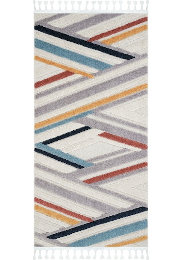 Cool Halı Palazzo Renkli Mutfak Halısı Bukle Tezgah Önü Leke Tutmaz Yumuşak Kabartmalı Modern Halı