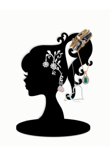 Ahşap Tasarım Küpe Kolye Takı Askısı Organizer Stand