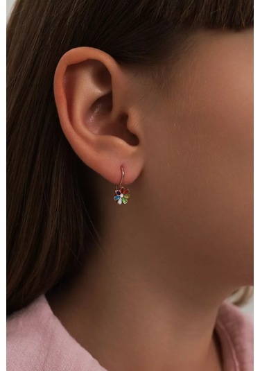 Serebranyj Dom 925 Ayar Gümüş Kaplama Küpeler Yaldızlı 30315850 Altın