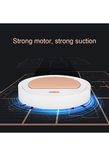Yaozixa "ev Robot Süpürgesi - Kuru Ve Islak Temizleme, Usb Şarj, 100 Dakika Çalışma, İnce Tasarım" Beyaz
