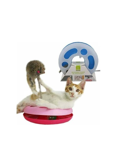 Nunbell Silindir Fareli Peluş Kedi Oyuncağı Çok Renkli