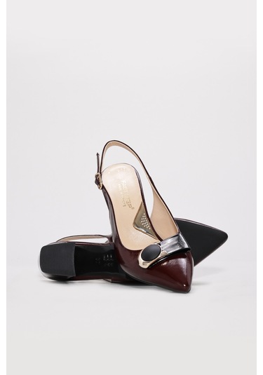 Hakiki Deri Kadın İnce Topuk Ayakkabı 215za2977 Bordo