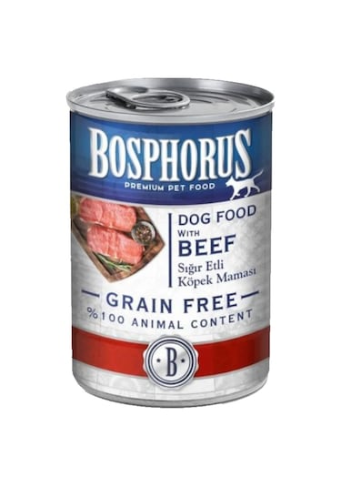 Bosphorus Tahılsız Sığır Etli Konserve Yetişkin Köpek Maması 415 G