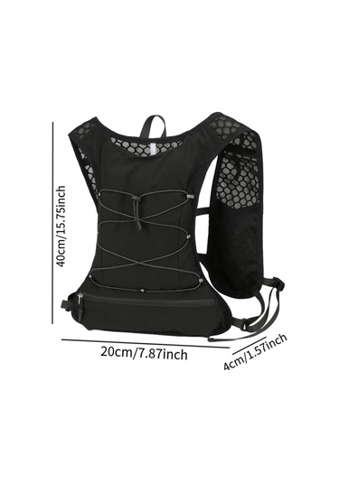 Suntek Kadın Koşu Yeleği Koşucu Sırt Çantası Hidrasyon Siyah