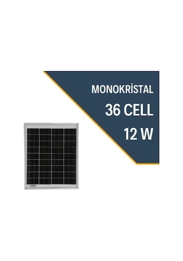 Uretech 12 Watt  36 Hücre 12 V Monokristal Solar Güneş Paneli