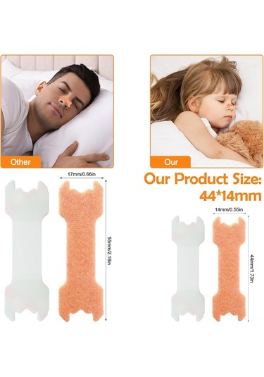 Moveevo 60 Adet Çocuk Burun Bandı - Solunum Geliştirici, Tırnaklama Azaltıcı, Uyku Kalitesi Artırıcı Non-woven Bez Burun Tırnaklama Bandı