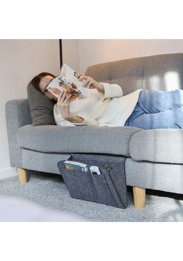 Ulzyvf Yatak Başı Düzenleyici - Çok Amaçlı Felt Cep Organizatör 32x20cm Diğer