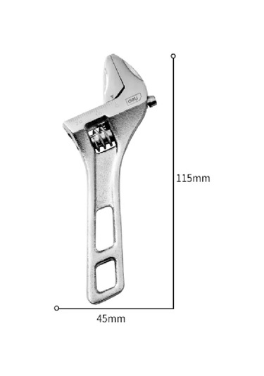 Delitools Ayarlı Anahtar Kompakt 115mm Geniş Ağızlı Kısa Uzuvlu 348718895