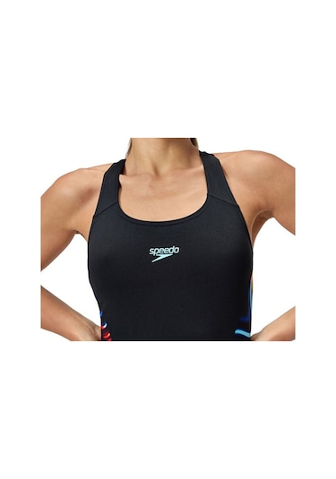 Speedo Digital Prt Af Legsuit Black Kadın Yüzücü Mayosu 8-00494418169 Siyah Siyah