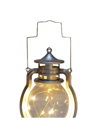 Suntek Dekoratif Yağ Lambası Noel Led Fener Lamba Ev Gümüş Diğer