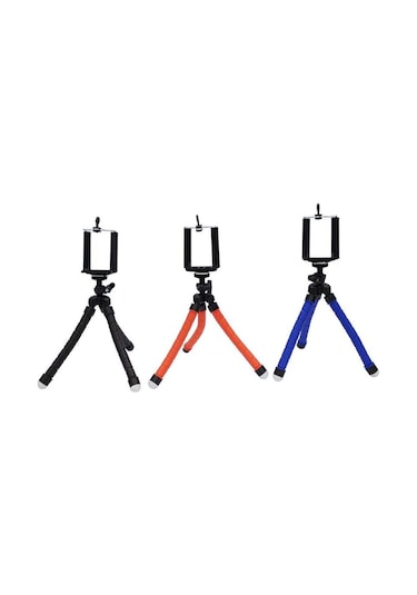 Kingma Esnek Ahtapod Tripod Telefon Tutucu Kırmızı